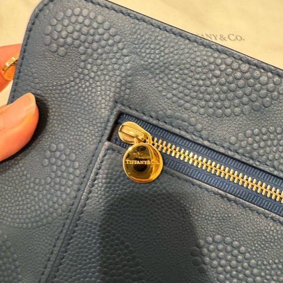 Tiffany & Co. Navy Leather Clutch - Picture 3 of 11